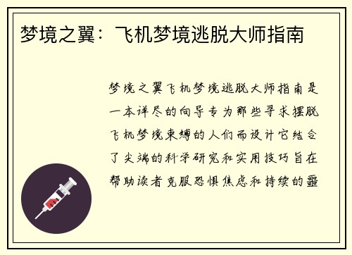梦境之翼：飞机梦境逃脱大师指南
